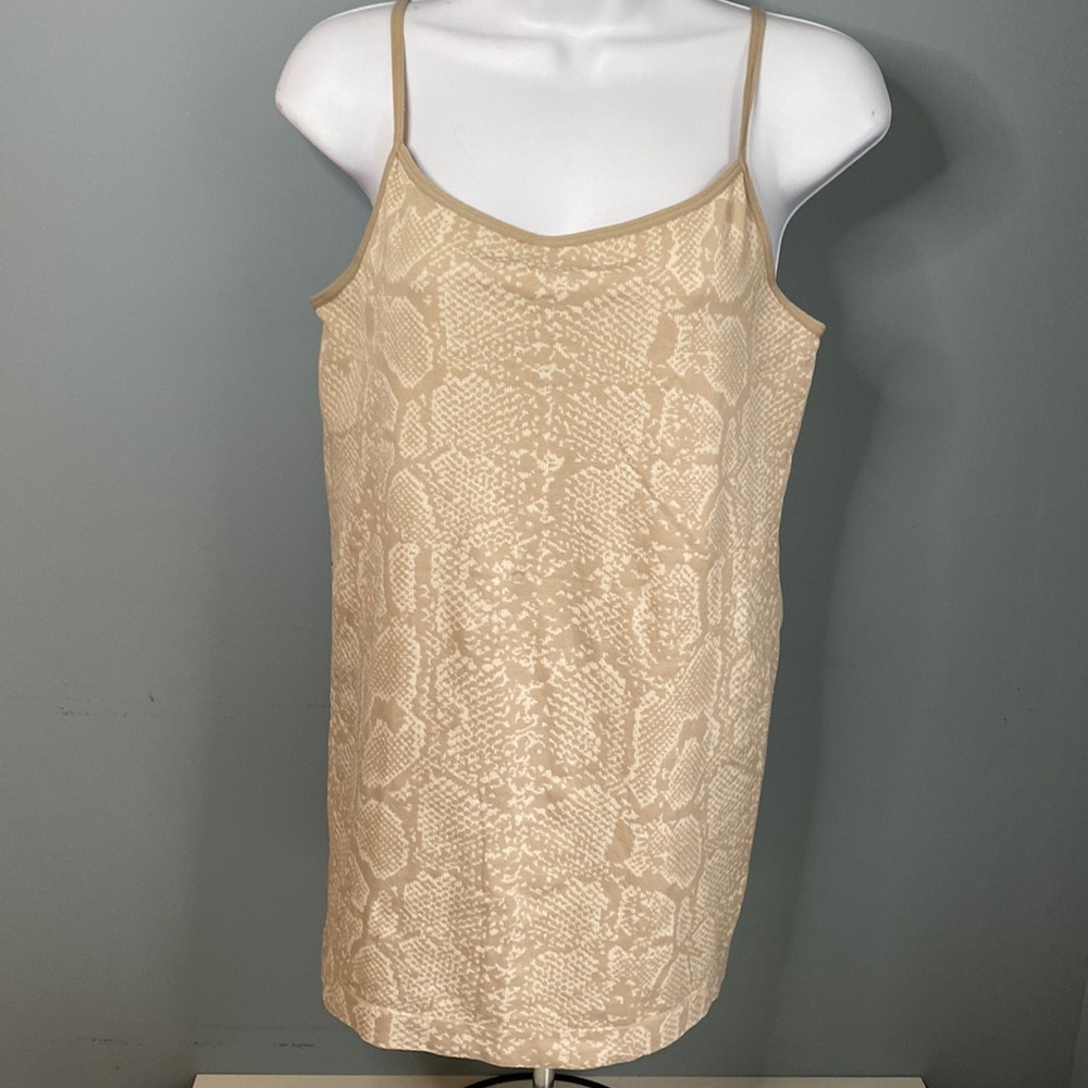 Apt 9 soft tank top snake print beige tan L/XL